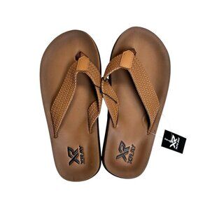 XRay 10 Men Sandals Comfort Flip Flop Brown Beach Coastal